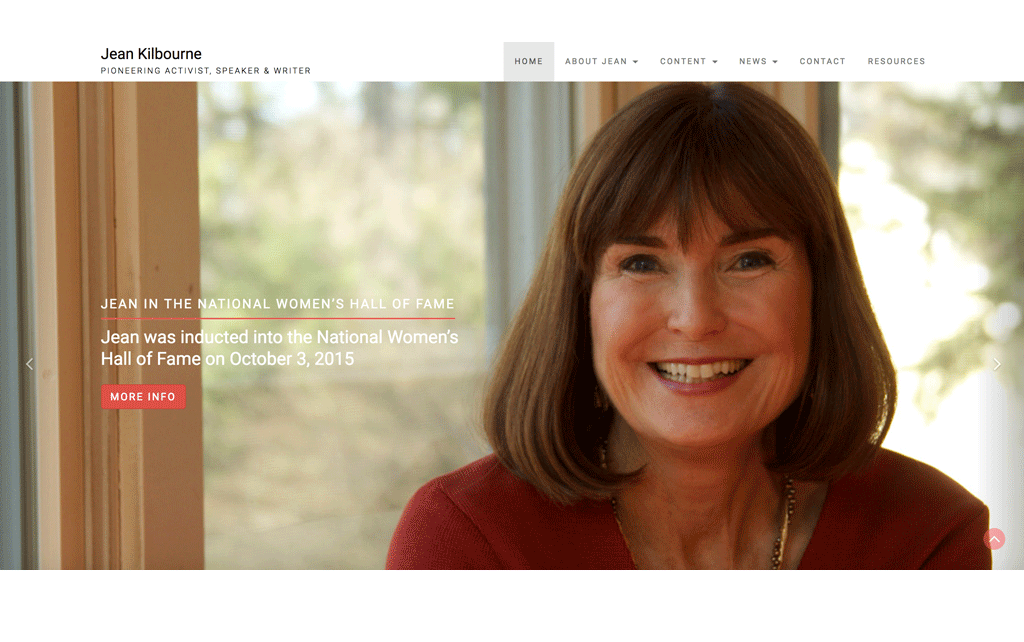 Jean Kilbourne Website by Julia Barry Productions