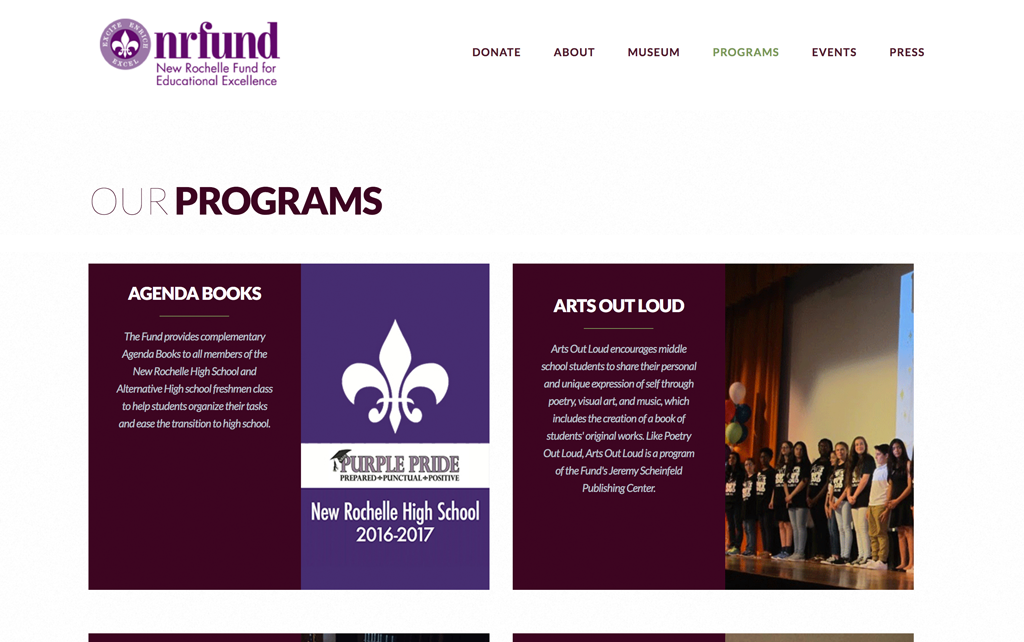 NRED Fund website by Julia Barry Productions