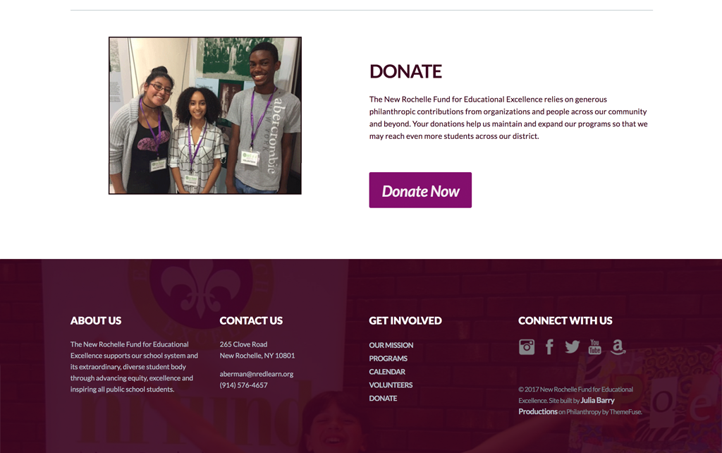 NRED Fund website by Julia Barry Productions